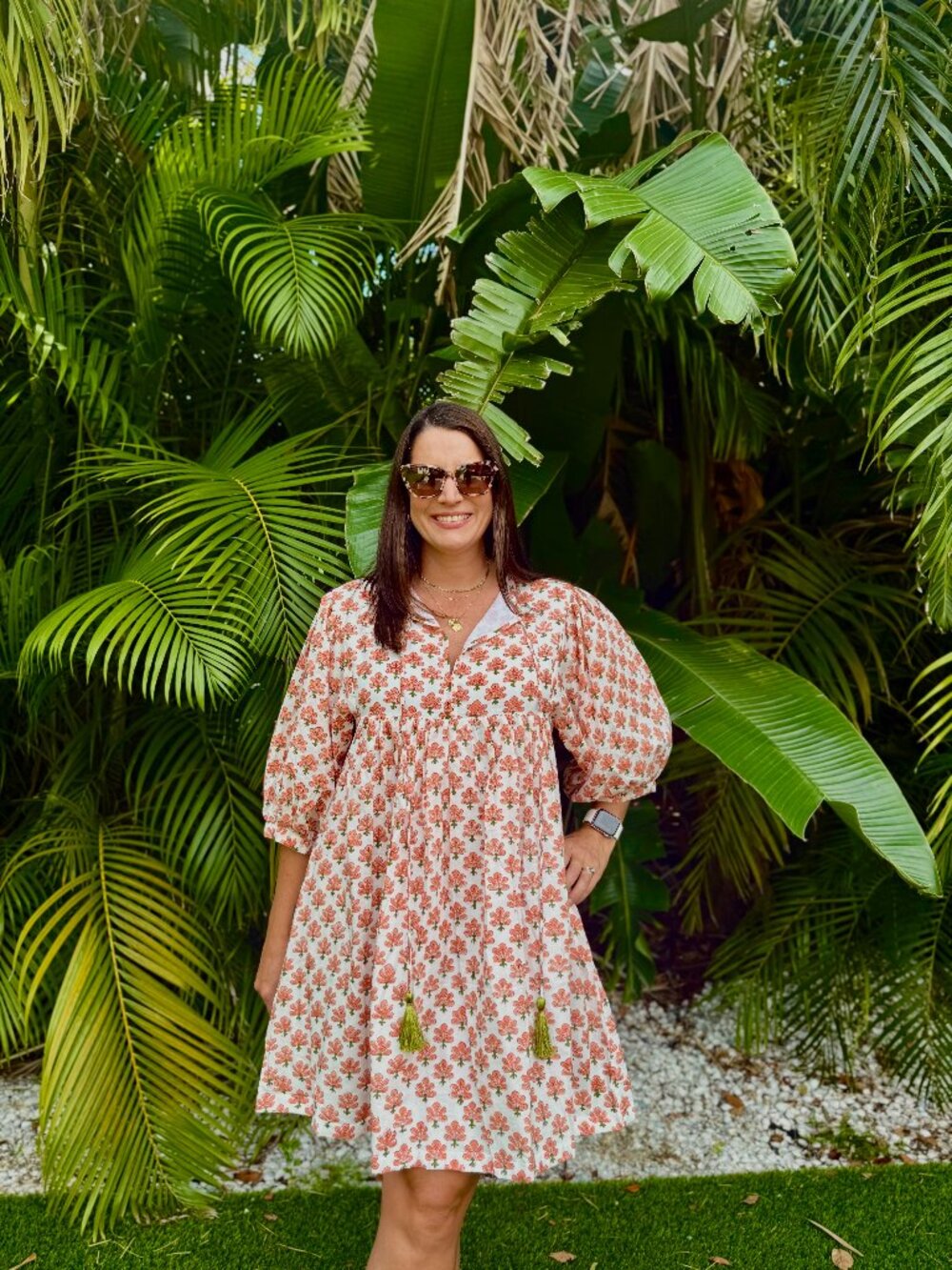 NWOT The Monogram Corner Pink Harbor Dress